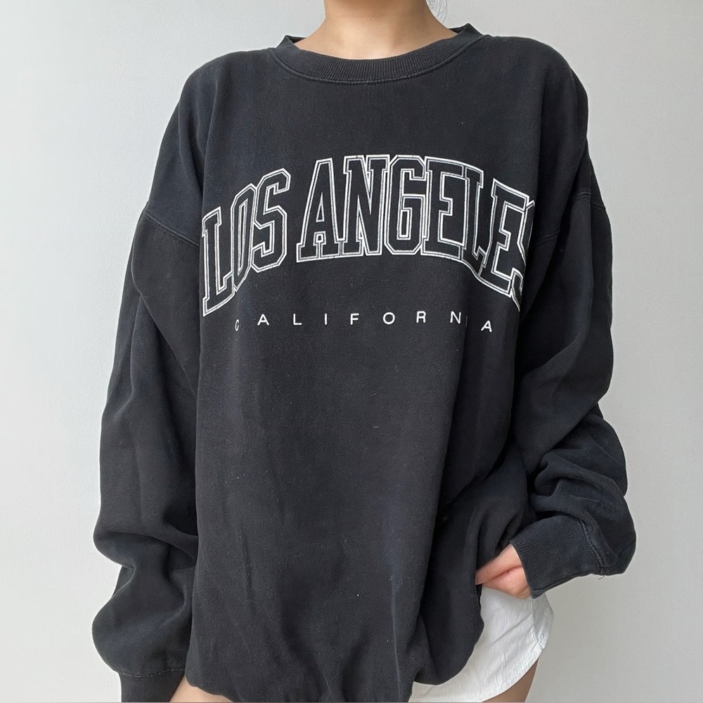 Brandy Melville - Black Los Angeles Long Sleeve Shirt